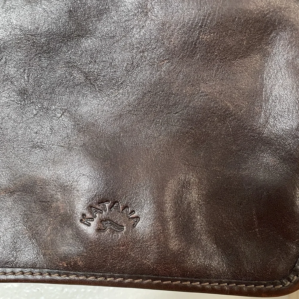 Katana Leather Messenger Bag Brown Crossbody Satchel‎ Travel Dad Bag